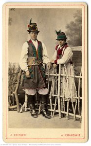 Men wearing traditional Kraków area costumes