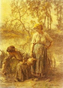 Puiseuses D'eau — Léon Augustin L'hermitte, Realism