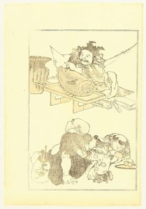 Ebisu Und Daikoku — Katsushika Hokusai, Japanese Ukiyo-e