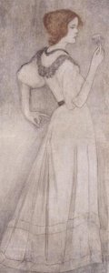 Woman With A Rose (study) — József Rippl-rónai