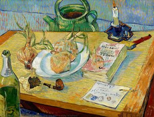 Still Life With A Plate Of Onions — Vincent Willem Van Gogh, Post-impressionism