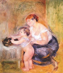 Mother And Child — Pierre-auguste Renoir, Impressionism