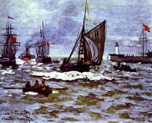 La Entrada Al Puerto De Honfleur — Claude Monet