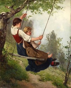 Girls Swinging — Axel Hjalmar Ender
