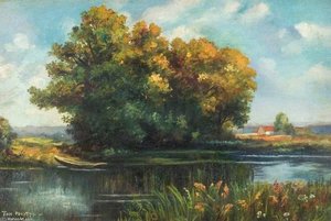 A Riverscape — Thomas Edwin Mostyn