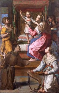 Virgin And Child With Saints Francis And Lucy — Alessandro Allori