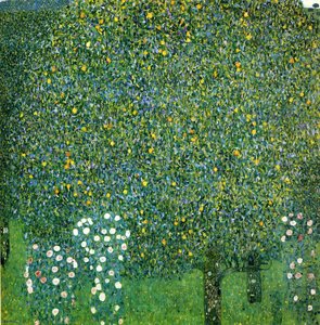 Roses Under The Trees — Gustav Klimt, Art Nouveau