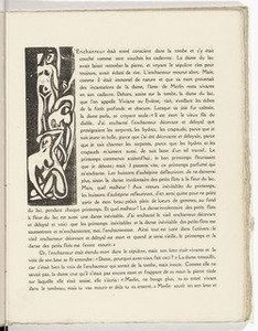 Pictorial Initial L (folio 6) From L'enchanteur Pourrissant — André Derain