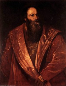 Portrait Of Pietro Aretino — Titian, Baroque Renaissance Painting