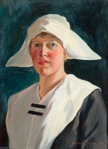 In Fancy Dress, Self Portrait