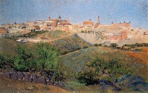 Vista De La Parte Occidental Del Norte De Toledo Desde La Vega Baja — Aureliano De Beruete Y Moret