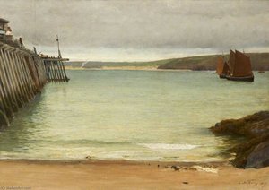 St Ives Harbour, Cornwall — Charles Napier Hemy