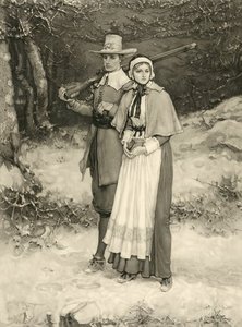 Puritan Couple On Their Way To Sunday Worship — George Henry Boughton