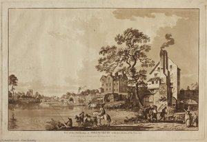 Part Of The Old Bridge At Shrewsbury With Two Arches Of The New One — Paul Sandby