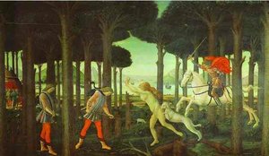 The Encounter With The Damned In The Pine Forest — Sandro Botticelli, Early Renaissance