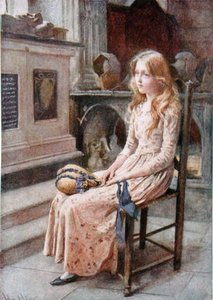 Little Nell In The Old Church — Harold Copping