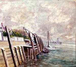 Wharf, (painting) — Samuel Thomas Beniams