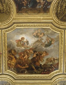 Mars On His Chariot Pulled By Wolves — Claude Audran Der Jüngere, Baroque