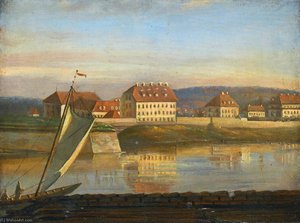View Over The Elbe And The Barracks — Johan Christian Claussen Dahl