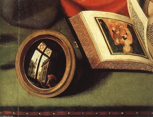 El prestamista y su esposa (detalle)