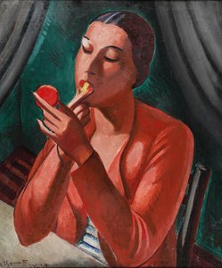 Woman Painting Her Lips — Kiril Iliew Zonew