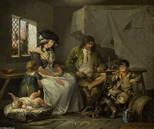 The Miseries Of Idleness — George Morland