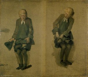 Two Sketches Of David Garrick As Abel Drugger In 'the Alchymist' — Johann Zoffany
