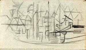 Abstracted Cityscape From Sketchbook 130 — Theo Van Doesburg