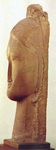 Head — Amedeo Clemente Modigliani, Cubist Expressionism