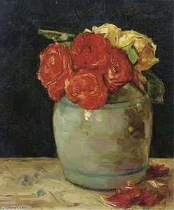 Gemberpot Met Rozen - Roses In A Clay Pot