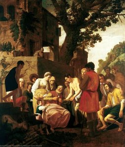 Joseph's blood-stained coat brought to Jacob.