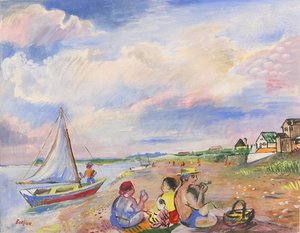 Day On The Beach, Hamptons, Long Island — David Davidovich Burliuk