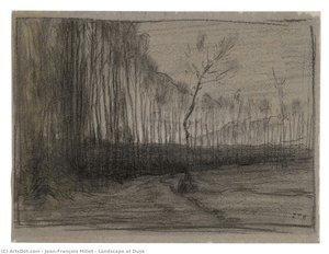 Paisaje Al Atardecer — Jean-françois Millet