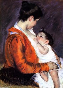 Mother Louise Nursing Her Baby — Mary Stevenson Cassatt