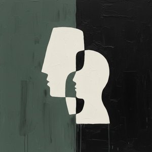 Echoes Of Silence: A Monolithic Study In Sage, Obsidian, And Overlapping Shadows — Laurent Fabre