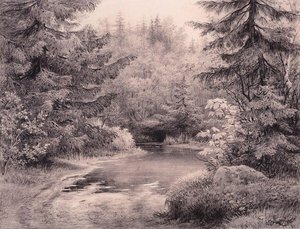 Forest Stream (9) — Ivan Ivanovich Shishkin