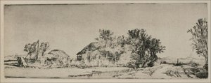 A Landscape Of Irregular Form — Rembrandt Van Rijn, Baroque