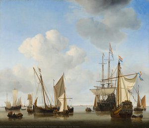 Ships In The Roads — Willem Van De Velde Der Jüngere, Dutch Golden Age