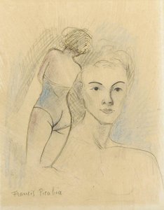 Femme Nue De Dos Et Portrait — Francis Picabia