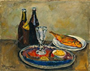 Still Life. Beer And Roach. — Pyotr Konchalovsky