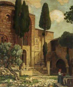 A Convent at Daphne near Athens, Greece