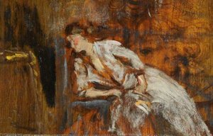 Study Of A Lady Resting (detail) — Frederick William Elwell