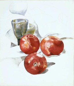 Three Apples With Glass — Charles Demuth