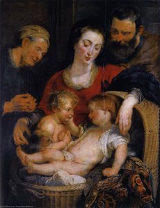 The Holy Family With St. Elizabeth — Peter Paul Rubens, Baroque