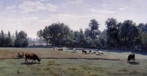 Marcoussis - Cows Grazing — Jean-baptiste-camille Corot