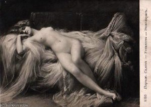 Nude Belle Lady On Divan — Delphin Enjolras