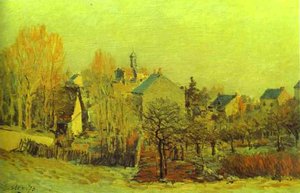 Frost In Louveciennes — Alfred Sisley, Impressionism