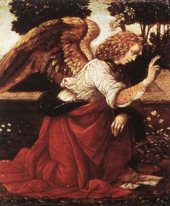 Annunciation (detail) (11) — Leonardo Da Vinci, High Renaissance