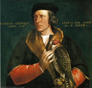 Portrait Del Falconero Real Robert Cheseman — Hans Holbein El Joven