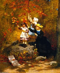 Gathering Autumn Leaves — John George Brown